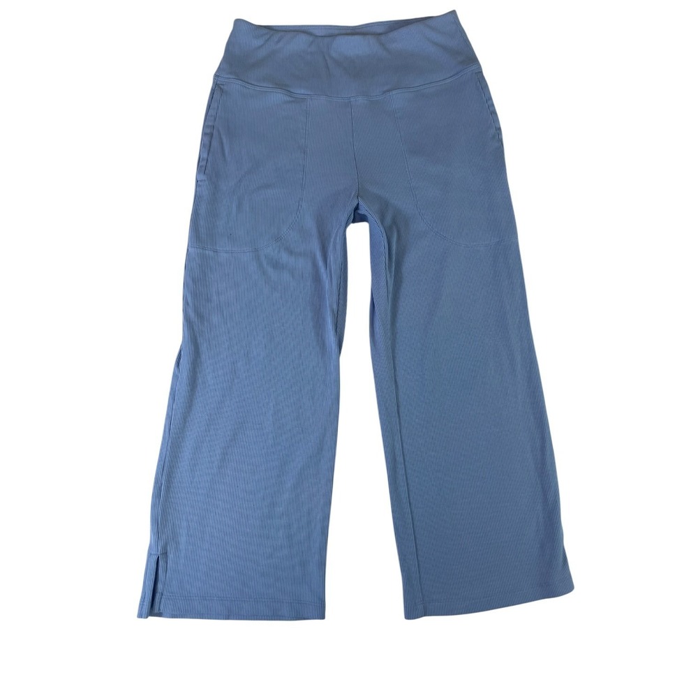 Duluth Trading Co Pants Women XS Blue Stretch Dang Soft Rib Relaxed Leg Mid Rise